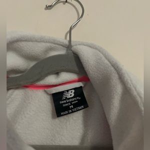 New Balance White Sweater with Neon & Cheetah Stripes